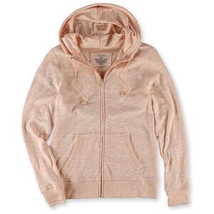 SONOMA life+style Womens Slubbed Zip Up Hoodie Sweatshirt, Orange, NWT